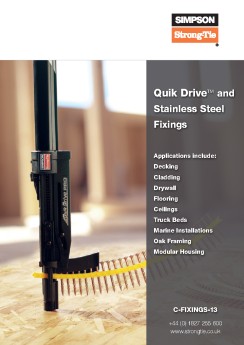 Quik Drive and Stainless Steel Fixings